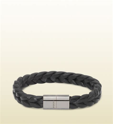 mens leather bracelet gucci|men's Gucci bracelet sale.